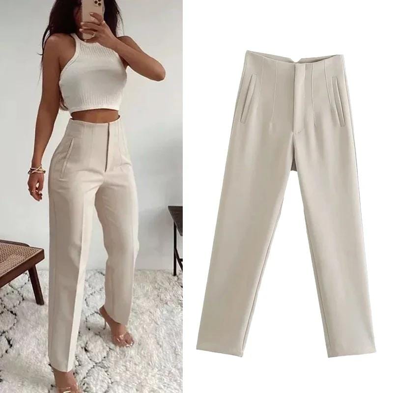 Office Wear High Waist Pencil Trousers Pants
