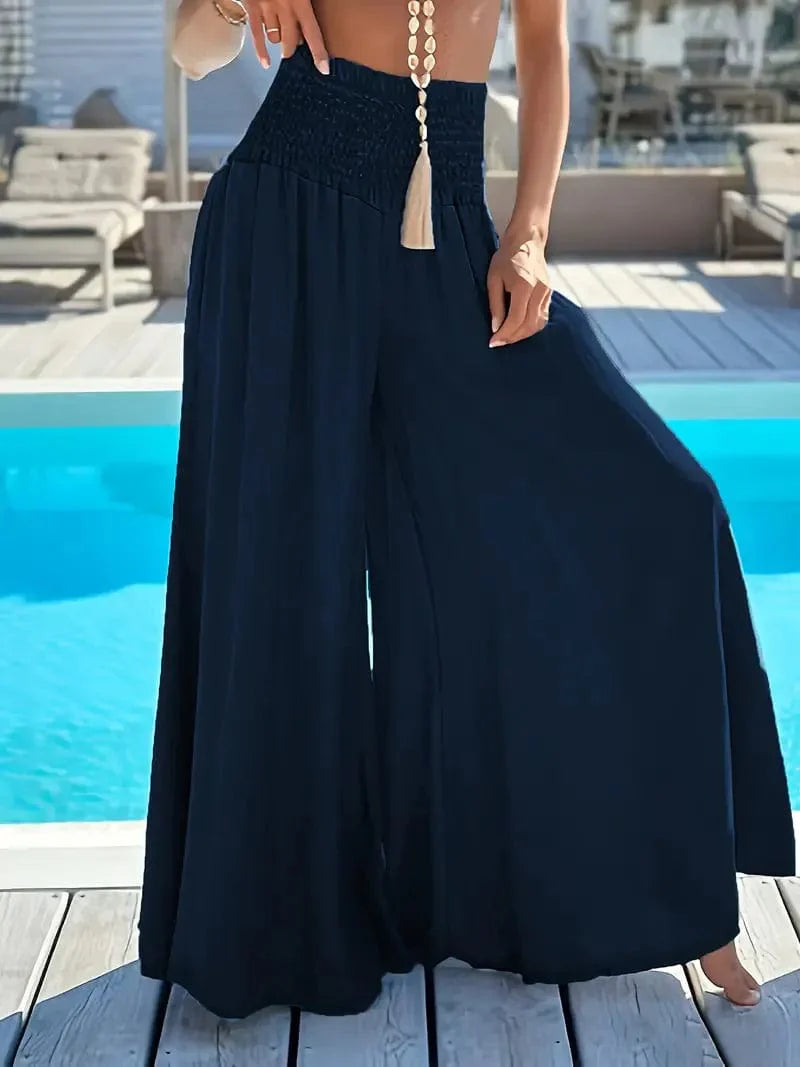 Chic Flowy Wide Leg Pants Lightweight