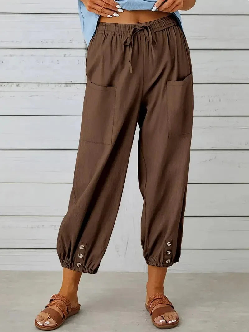 Effortless WideTrousers Leg Capri for Women