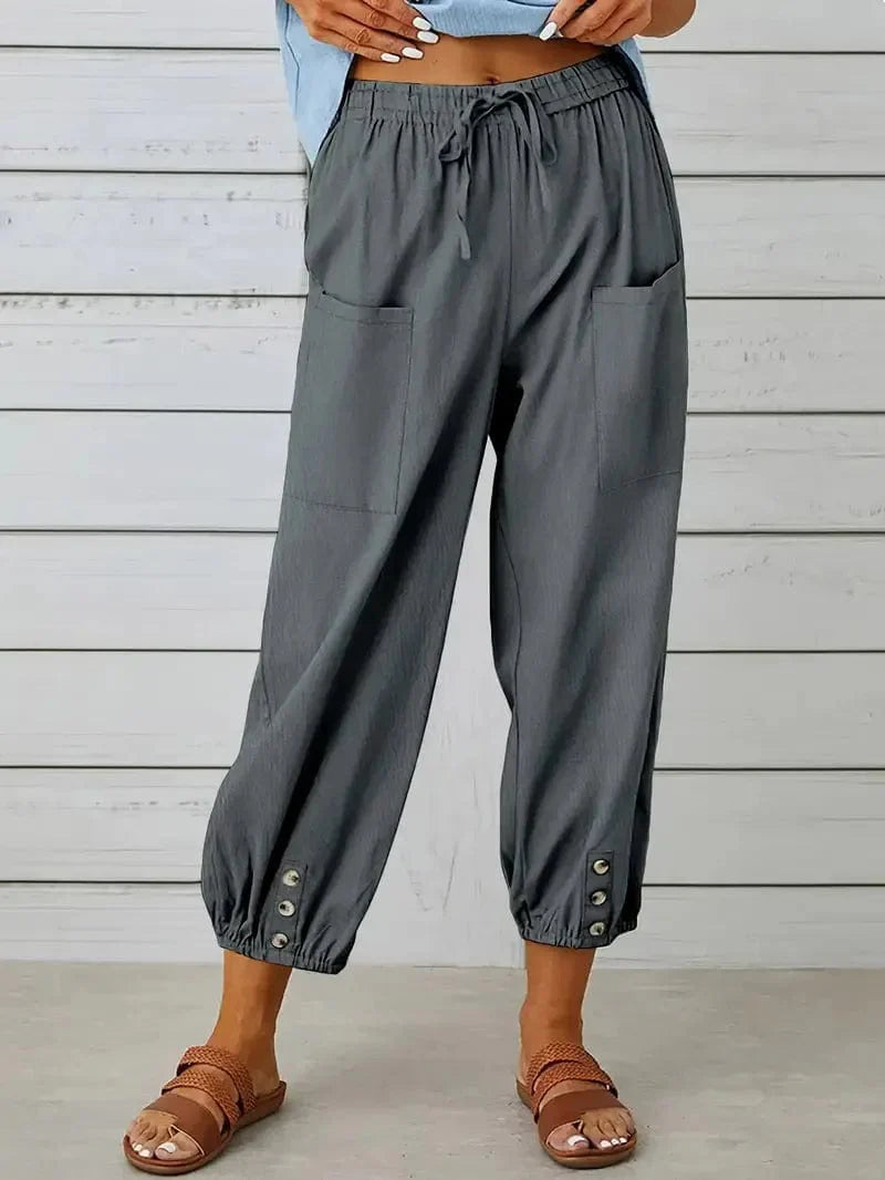 Effortless WideTrousers Leg Capri for Women