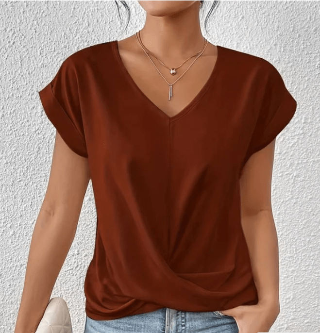 Ella V Neck Top Effortless Style & Comfort