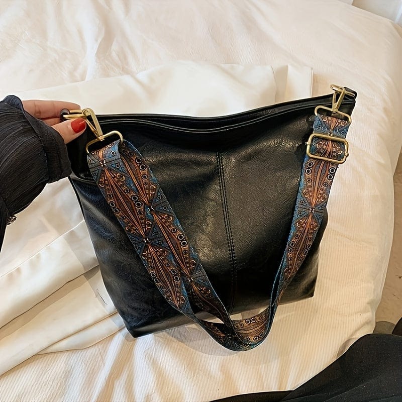 Vintage Large Capacity Hobo Bag Retro Bohemian Shoulder Tote for Women