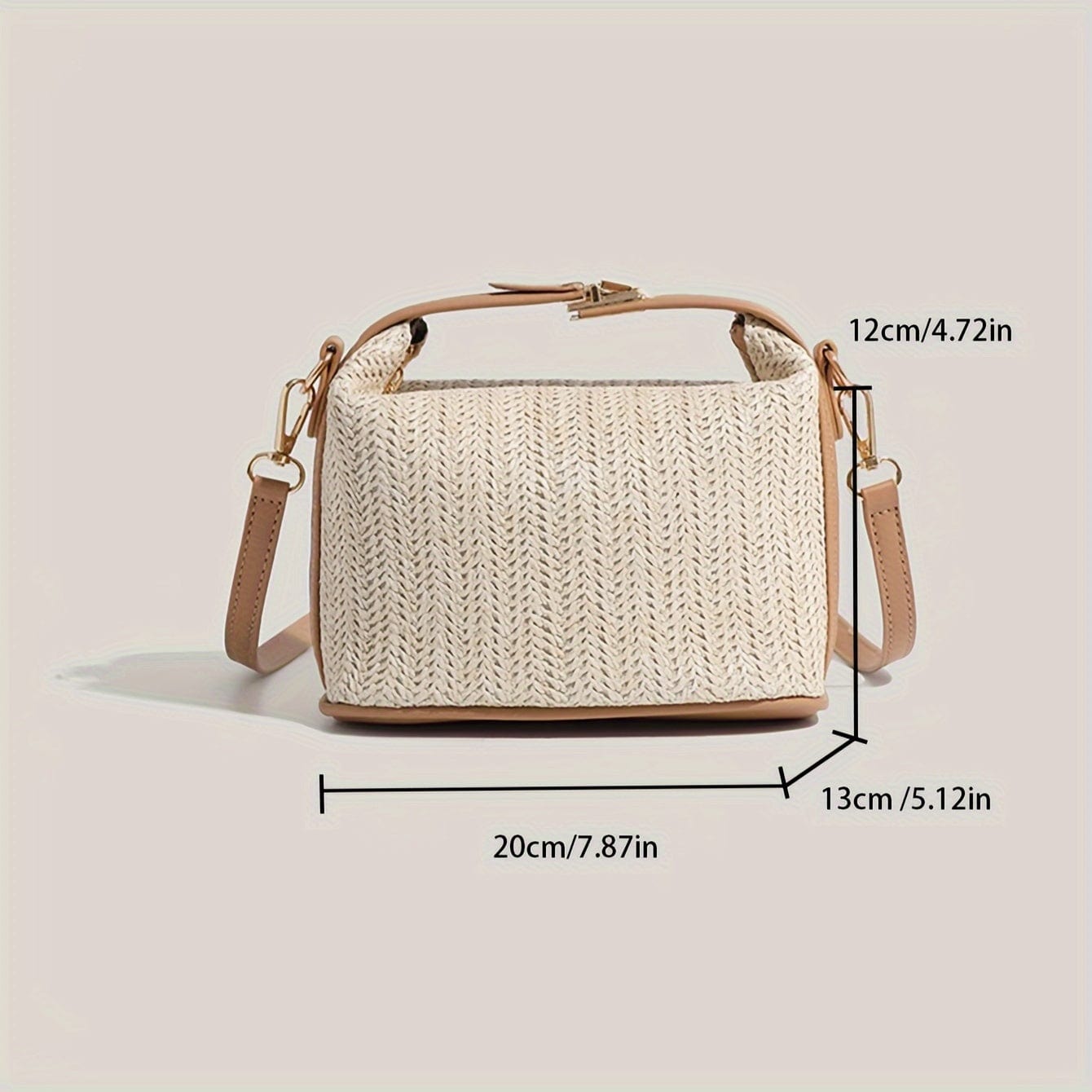 Trendy Women’s Woven Rattan Crossbody Bag Lightweight & Boho Chic for Beach Vacations and Summer Outings