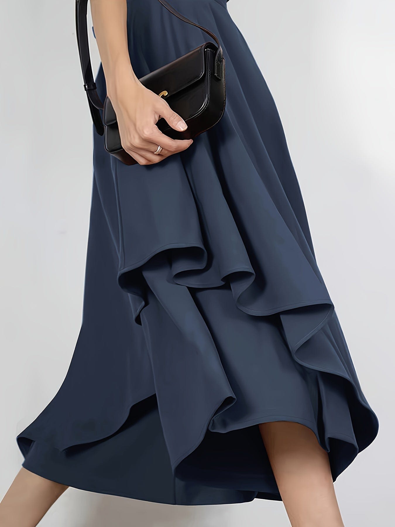 Asymmetrical High-Waist Skir Elegant Loose Fit for Spring & Summer Fashion