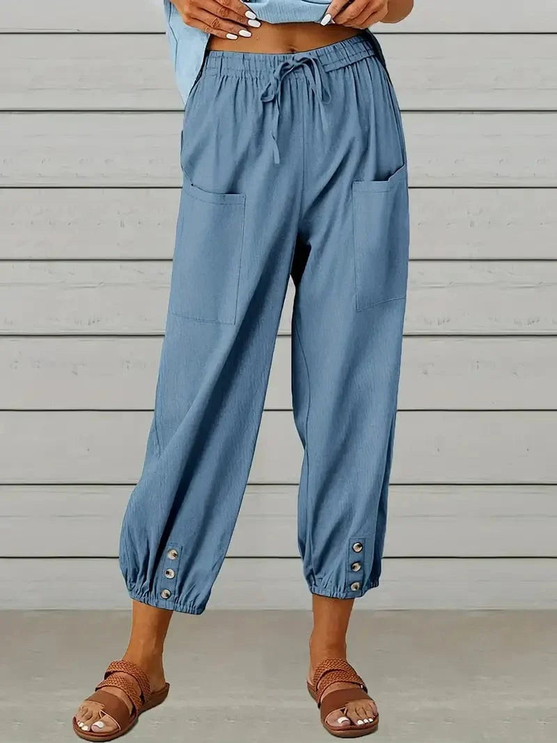 Effortless WideTrousers Leg Capri for Women