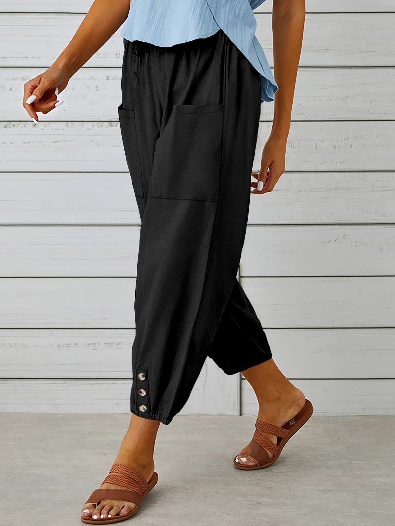 Effortless WideTrousers Leg Capri for Women