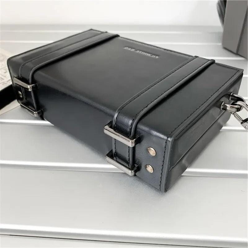 BoxVibe Simple Men’s Small Shoulder Bag – Unisex Streetwear Phone Bag, Box-Shaped