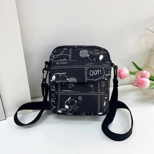 Cartoon Cute Snoopy Shoulder Bag for Women | Large Capacity Nylon Crossbody Bag