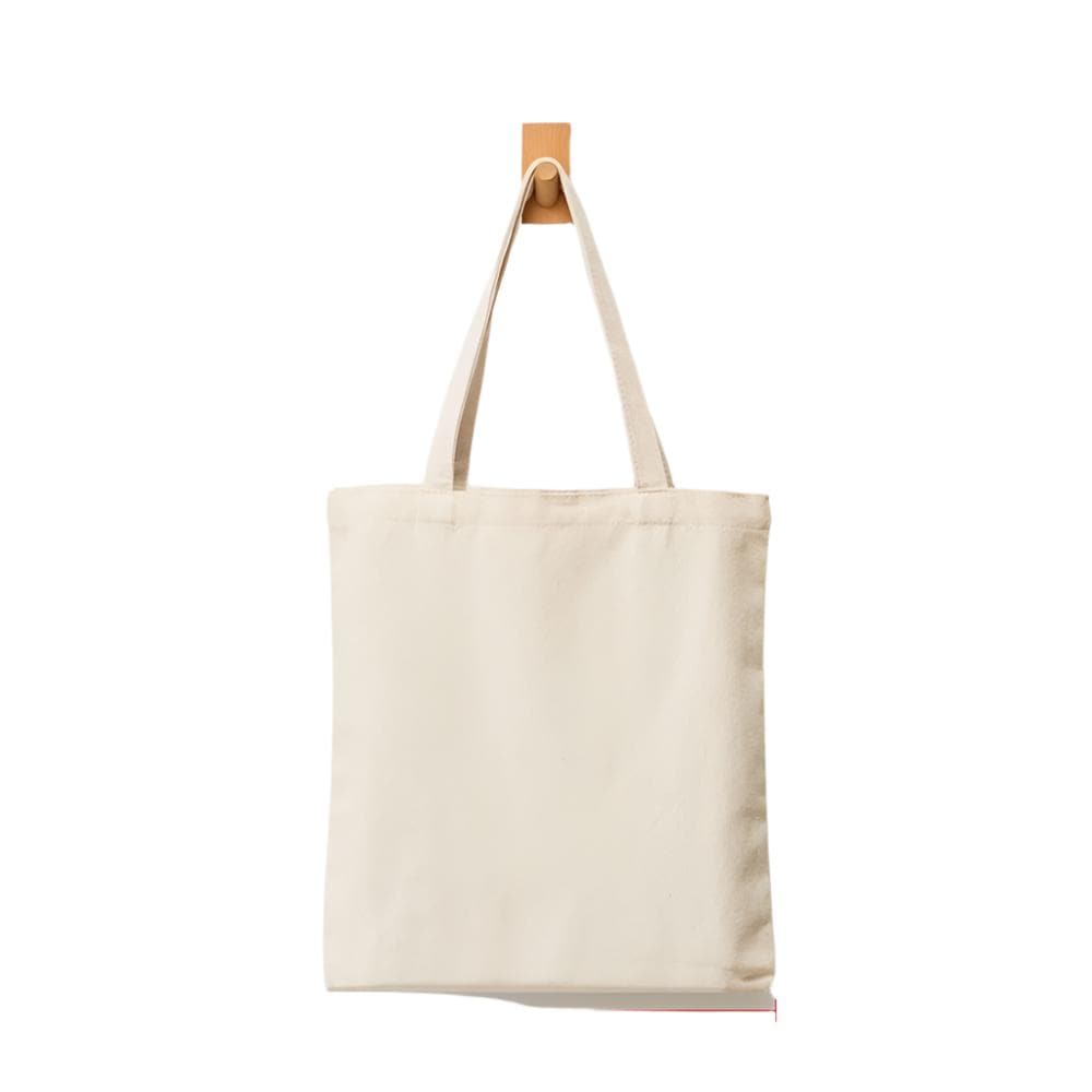 Eco-Friendly Large Capacity Canvas Shoulder Bag – Reusable Beige Cotton Tote for Groceries