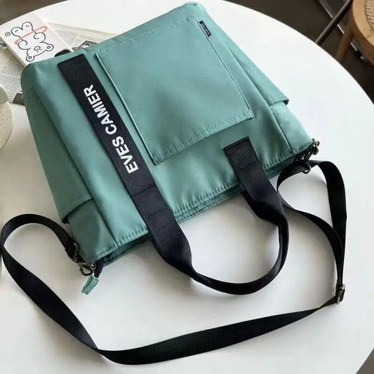 EcoTote 2024 Casual Tote Bag – Large Capacity Waterproof Nylon & Canvas Shoulder Bag