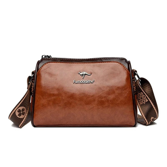 LuxuraSoft Genuine Leather Crossbody Bag - Premium Designer Shoulder Purse 2024
