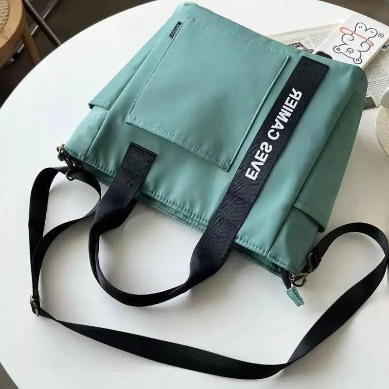 NavyTote Large Capacity Casual Tote Bag – Waterproof Nylon Canvas Messenger Bag