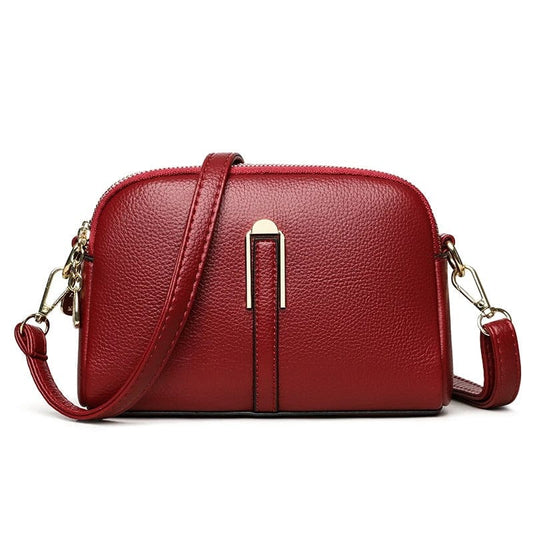 New Fashion Solid Color Women's Crossbody Bag – Authentic Soft Leather