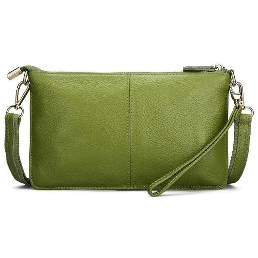 RanHuang Women’s Genuine Leather Day Clutch – Candy Color Shoulder Bag, Small Crossbody