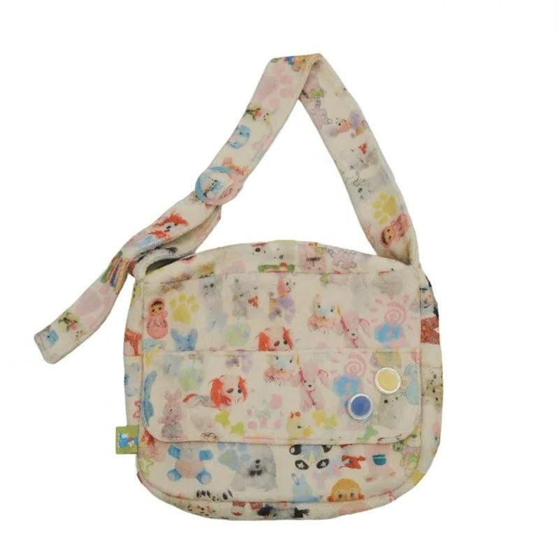 Y2K Sweet Fleece Shoulder Bag - 2023 Korean Fashion Crossbody for Girls & Women,