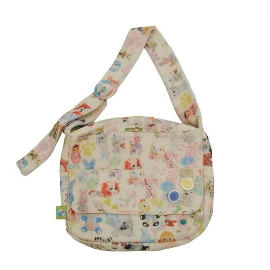Y2K Sweet Fleece Shoulder Bag - 2023 Korean Fashion Crossbody for Girls & Women,