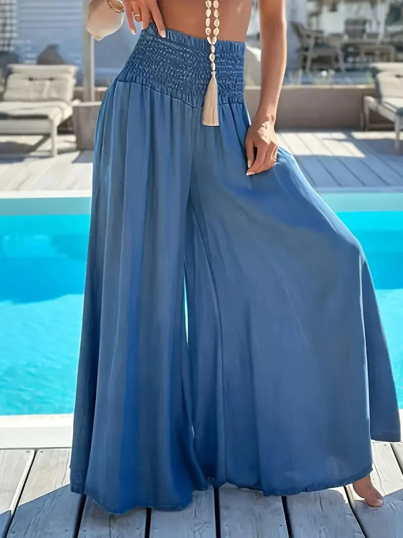 Chic Flowy Wide Leg Pants Lightweight