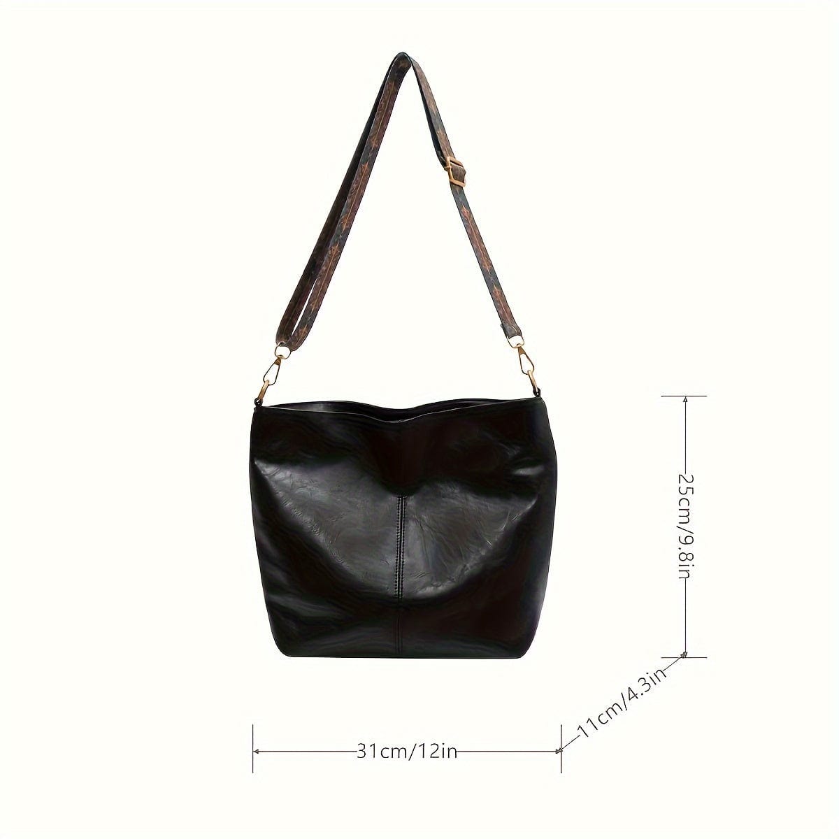 Vintage Large Capacity Hobo Bag Retro Bohemian Shoulder Tote for Women