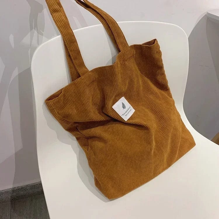 Eco Chic Corduroy Totes for Women | Reusable Shoulder Bags, Small & Large Shopper
