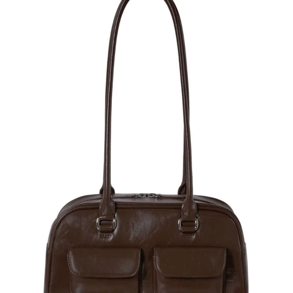 LuxTrend Designer Bowling Box Handbag – PU Leather Boston Tote Bag for Women