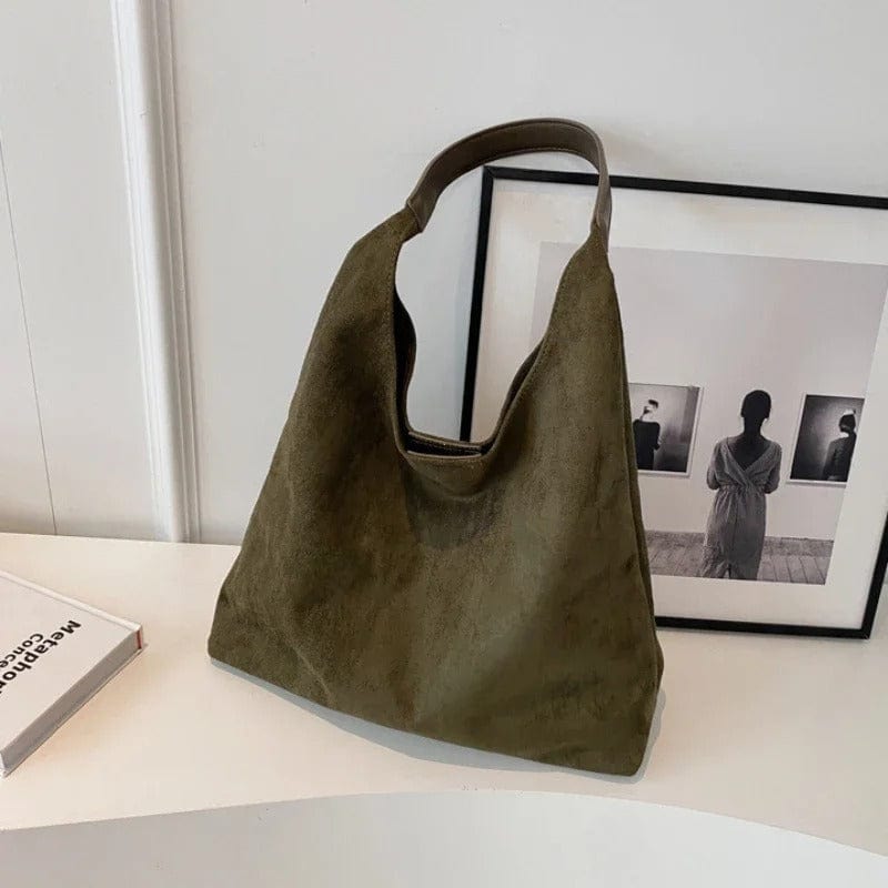 Vintage Suede Shoulder Bag – Large Capacity Autumn & Winter Women’s Commuter Bag,
