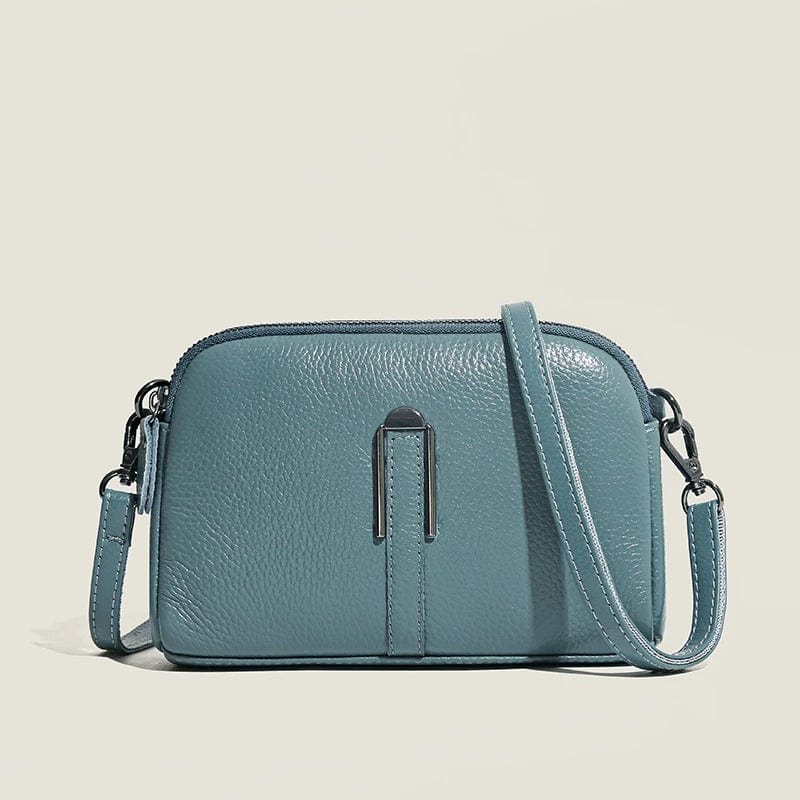 Genuine Leather Crossbody Bag for Women | Luxury Solid Color Shoulder & Messenger Clutch