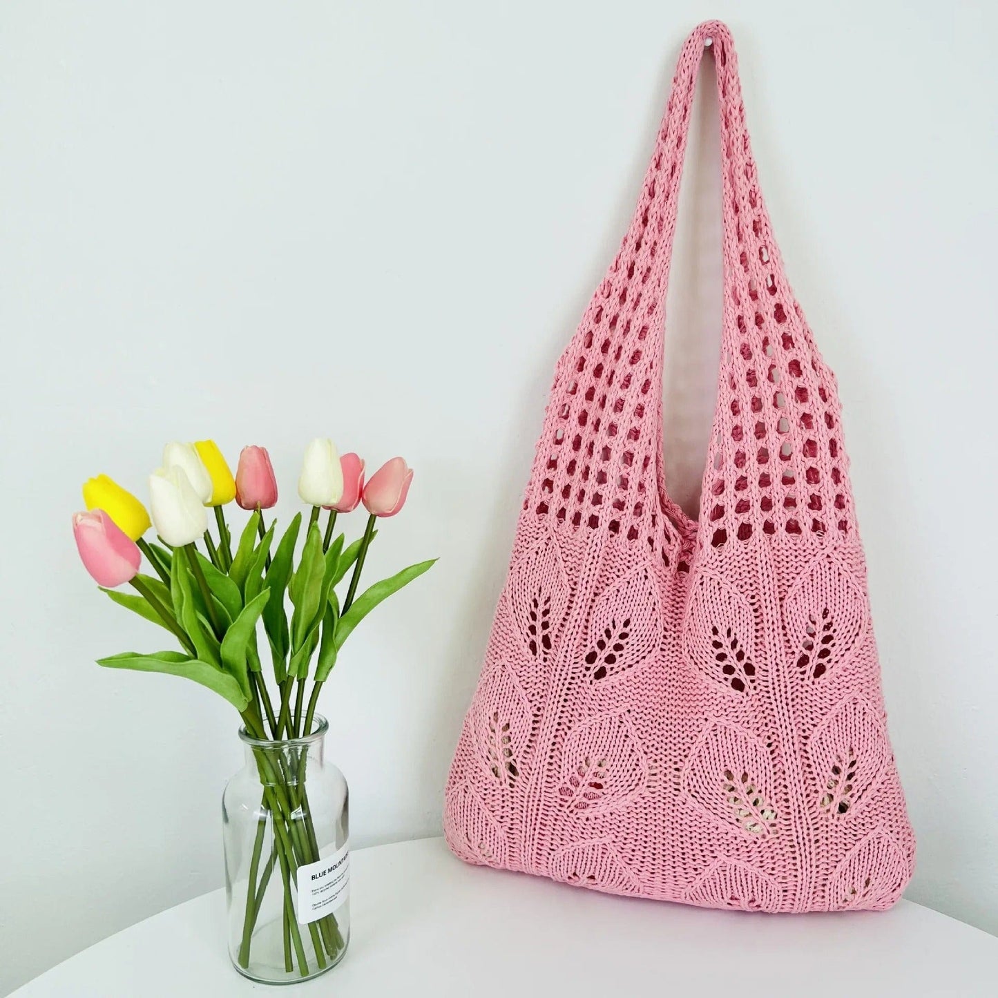 Knitted Handbags Beach Bags Lightweight Students Shoulder Casual Tote Female Styleven