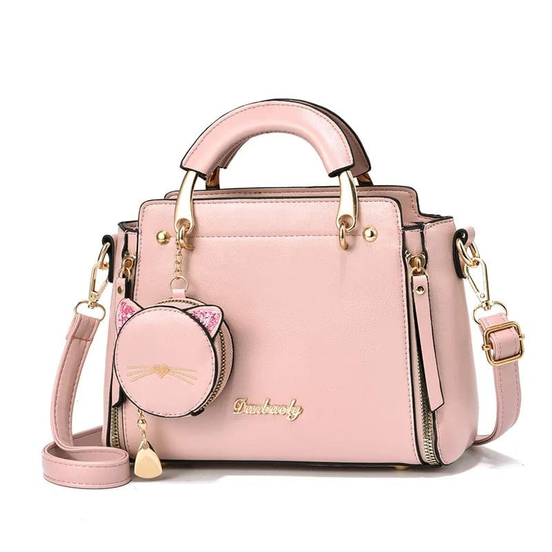 Haifei Women’s Cat Ornament Shoulder Messenger Bag - Trendy Liberal Fashion