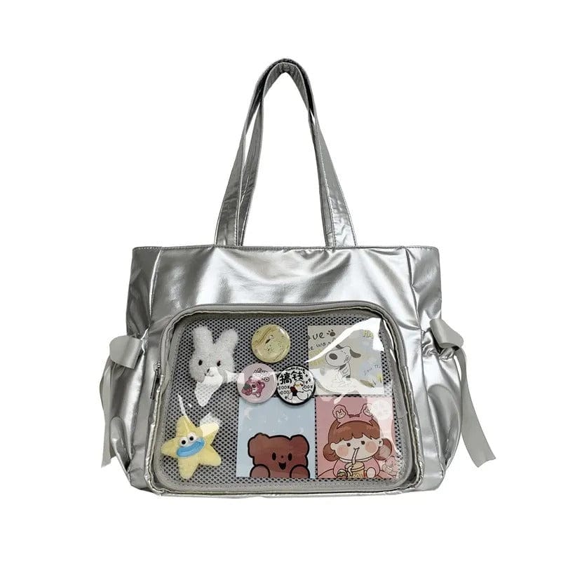 Ballet Ribbon Bow Handbag - Sweet Forest Style Double-Sided Large Capacity