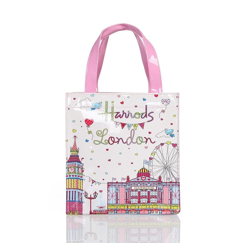 Vintage Painting PVC Waterproof Shopping Bag – Aesthetic Women’s Shopper Tote &