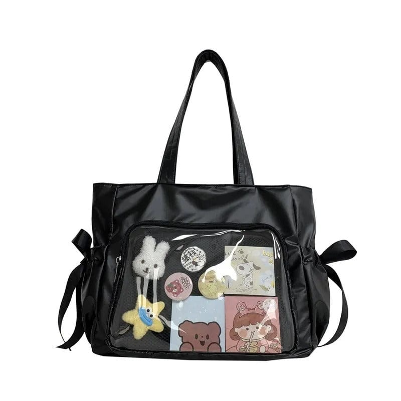 Ballet Ribbon Bow Handbag - Sweet Forest Style Double-Sided Large Capacity