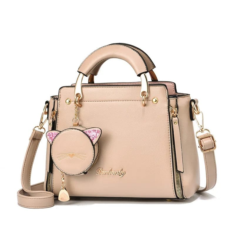 Haifei Women’s Cat Ornament Shoulder Messenger Bag - Trendy Liberal Fashion