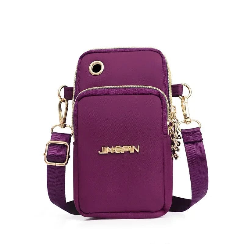 Stylish Crossbody Mini Bag for Women - 3-Layer Wallet & Phone Holder