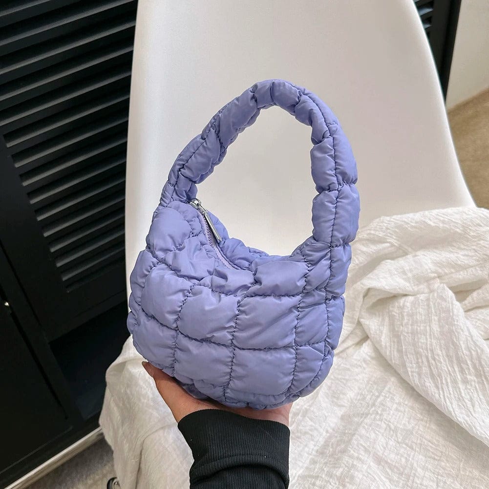 CloudQuilt Quilted Padded Crossbody Bag for Women – Pleated Ruched Tote & Bucket Shoulder Handbag