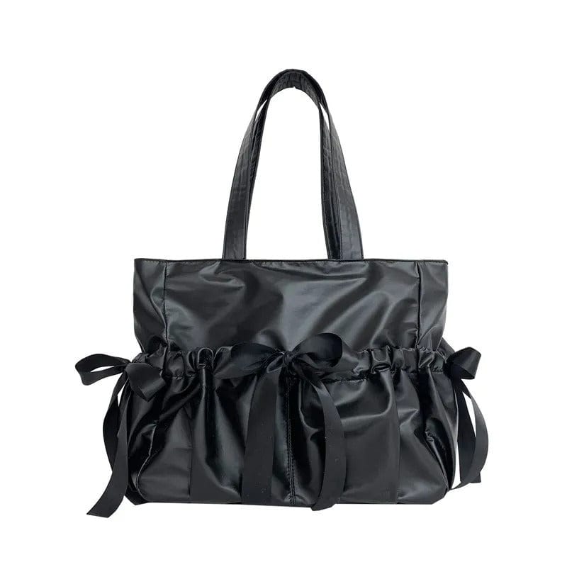 Ballet Ribbon Bow Handbag - Sweet Forest Style Double-Sided Large Capacity