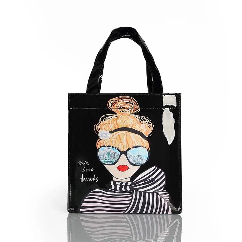 Vintage Painting PVC Waterproof Shopping Bag – Aesthetic Women’s Shopper Tote &