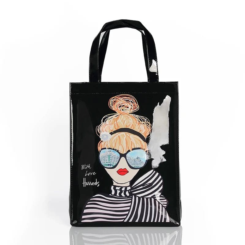 Vintage Painting PVC Waterproof Shopping Bag – Aesthetic Women’s Shopper Tote &