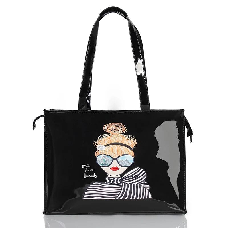 Vintage Painting PVC Waterproof Shopping Bag – Aesthetic Women’s Shopper Tote &