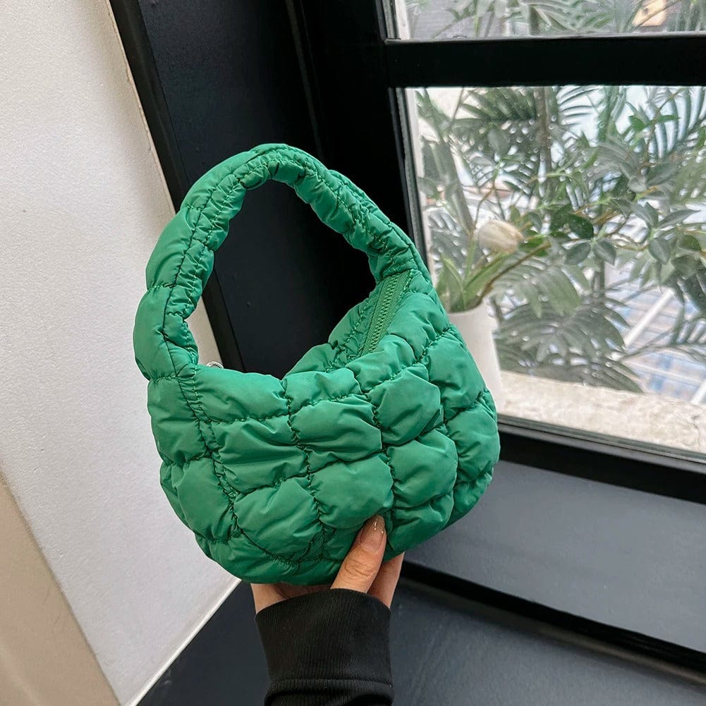 CloudQuilt Quilted Padded Crossbody Bag for Women – Pleated Ruched Tote & Bucket Shoulder Handbag