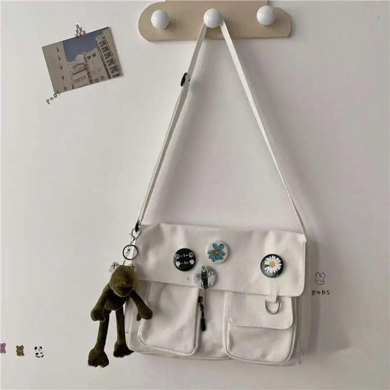 Cute Canvas Handbag for Women – Wild Student Shoulder Bag, Japanese Harajuku