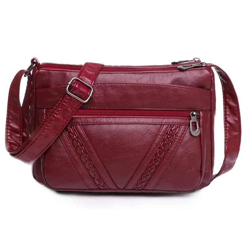 MaxStyle High-Capacity PU Leather Messenger Bag