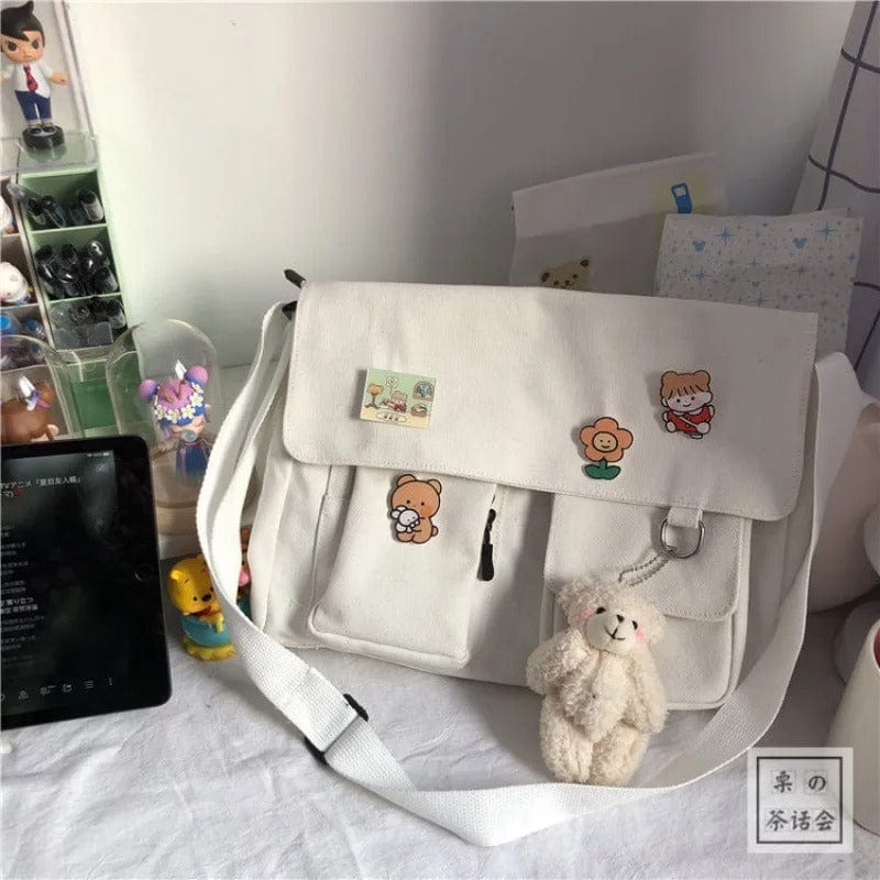Cute Canvas Handbag for Women – Wild Student Shoulder Bag, Japanese Harajuku