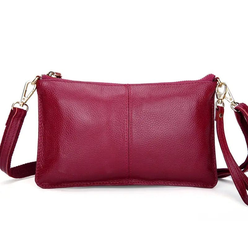 RanHuang Women’s Genuine Leather Day Clutch – Candy Color Shoulder Bag, Small Crossbody