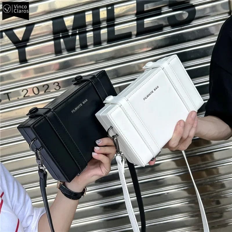 BoxVibe Simple Men’s Small Shoulder Bag – Unisex Streetwear Phone Bag, Box-Shaped