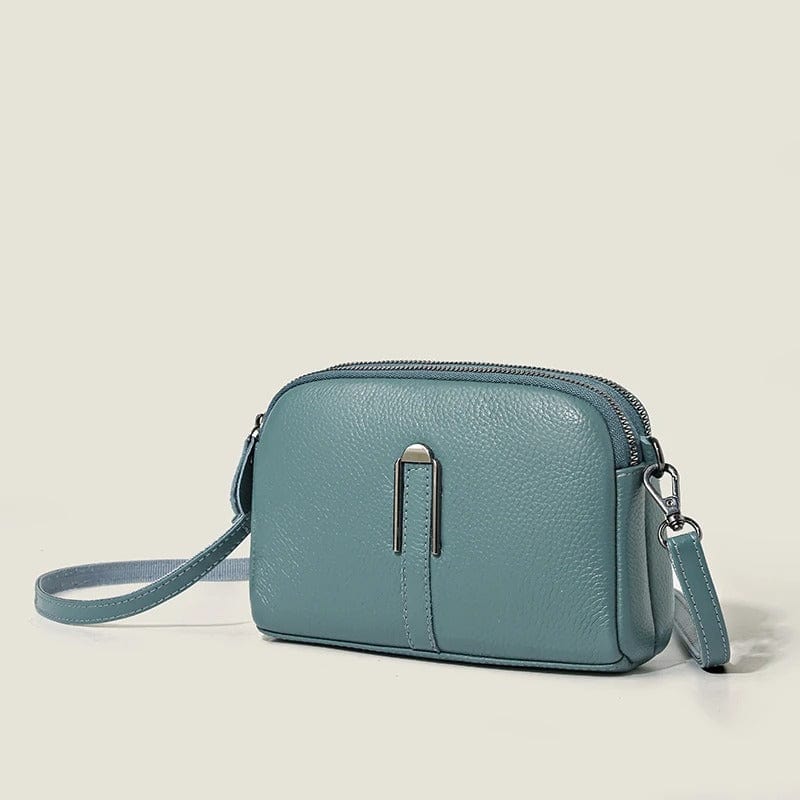 Genuine Leather Luxury Crossbody Bag for Women | Solid Color Clutch, Phone Shoulde
