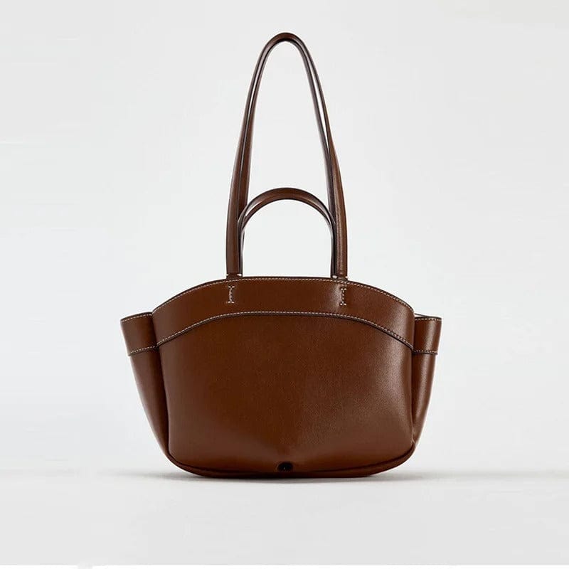 Retro PU Leather Women's Tote Bag – Large Capacity Underarm Pouch Shoulder