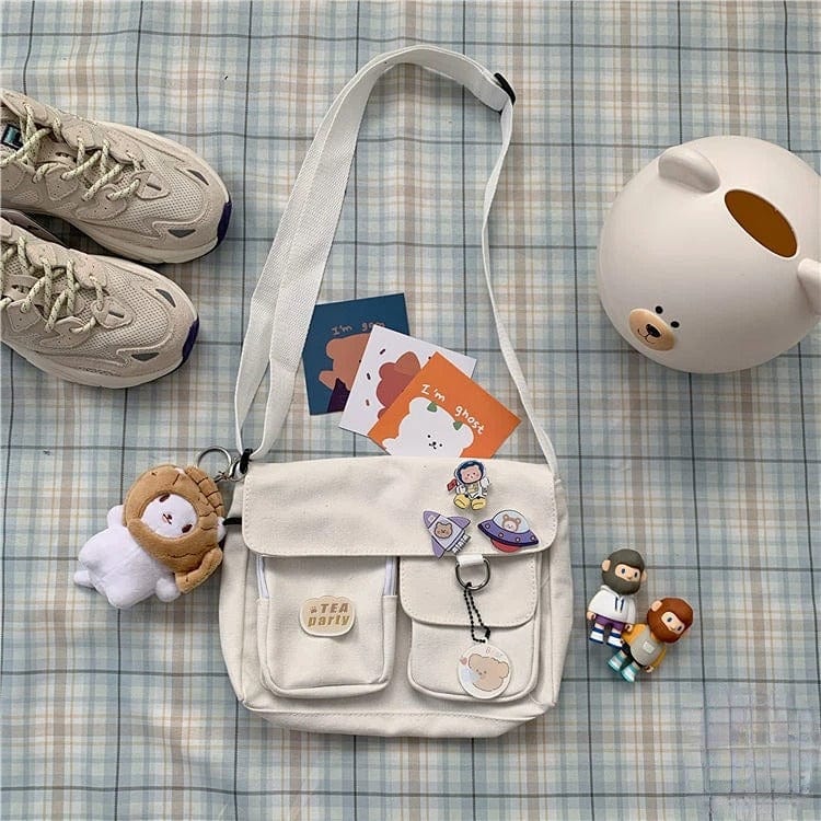Cute Canvas Handbag for Women – Wild Student Shoulder Bag, Japanese Harajuku