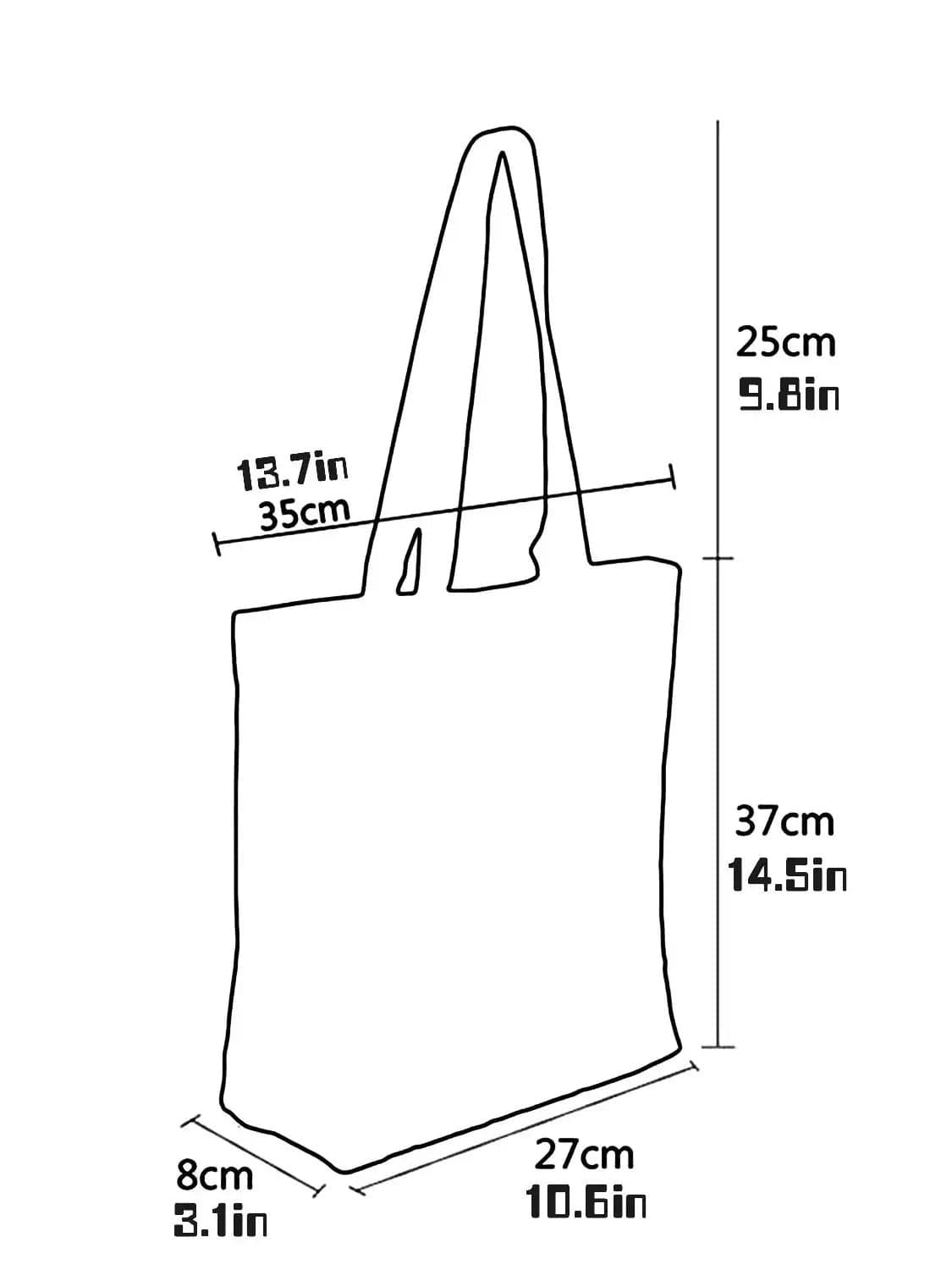 CartoonNurse Ladies Printed Handbag – Foldable High Capacity Eco Reusable Shoulder Bag for Travel & Shopping