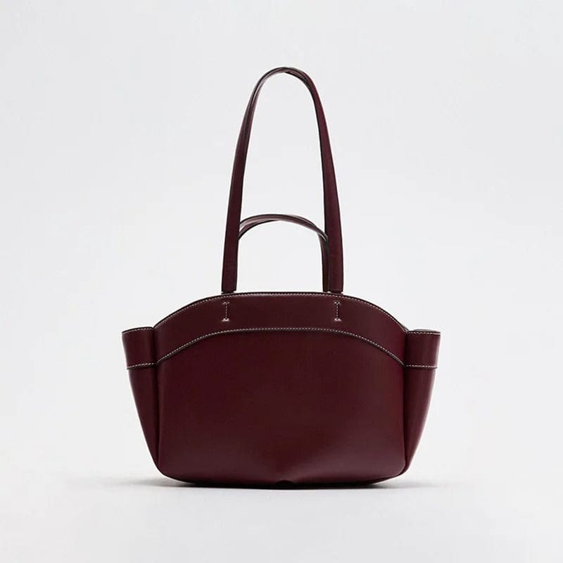 Retro PU Leather Women's Tote Bag – Large Capacity Underarm Pouch Shoulder