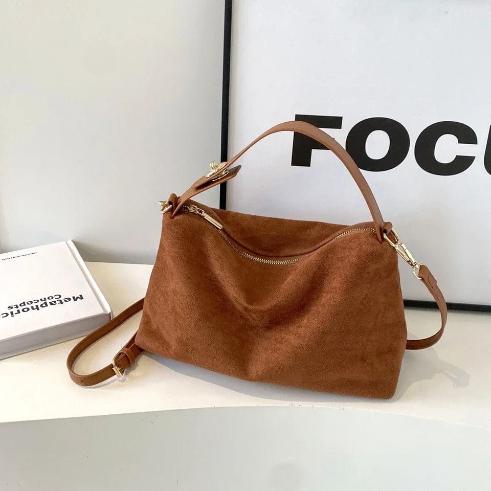 FrostChic Textured Frosted Shoulder Bag – 2024 New Large Capacity Crossbody Tote